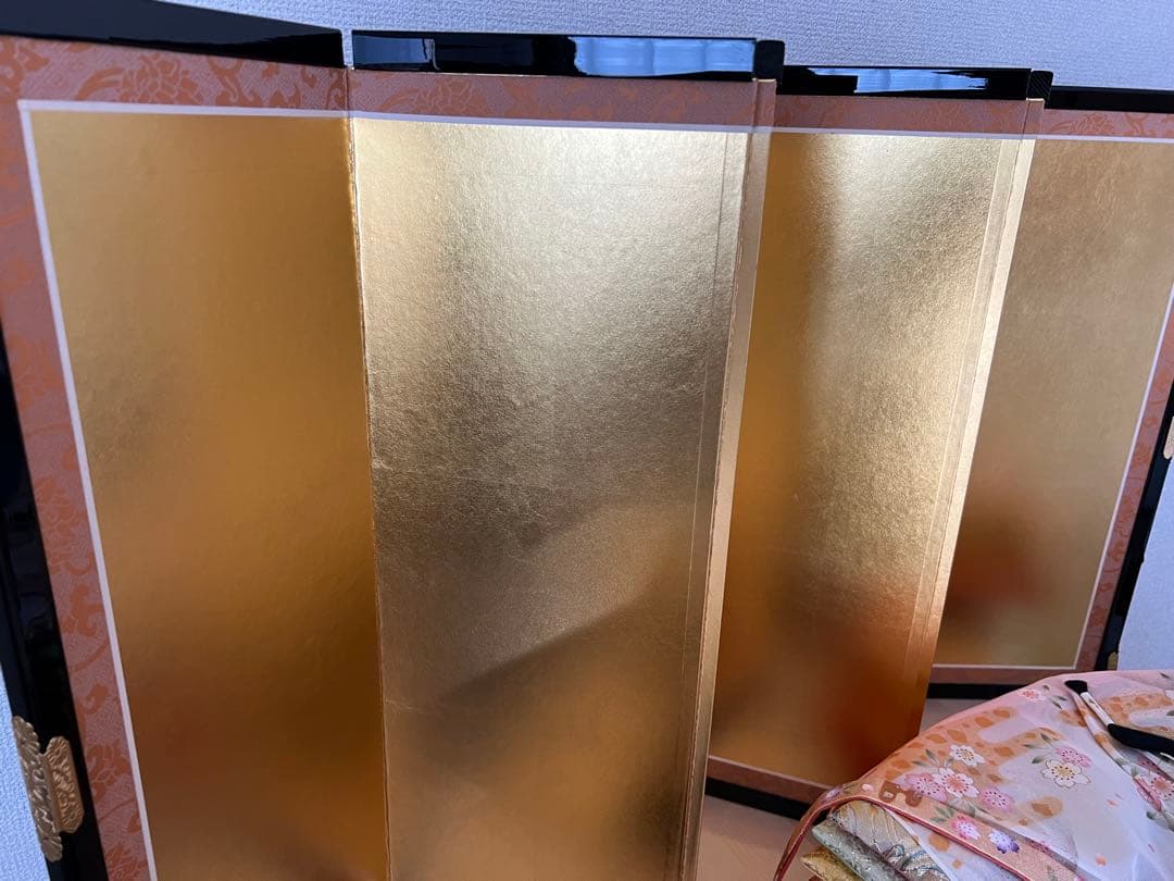 超豪華正絹★親王飾り★京人形　金沢金箔屏風