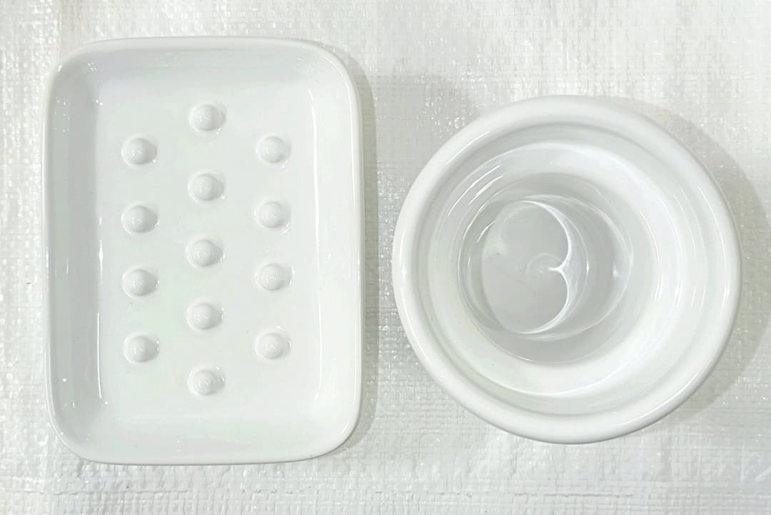 michiko　イタリア製 真鍮/陶器製 ソープディッシュ&タンブラー