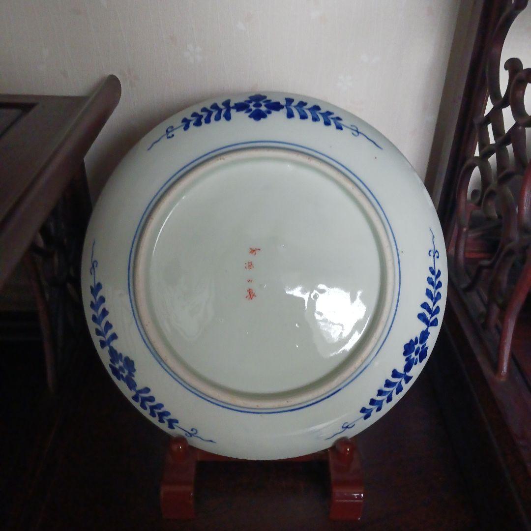 希少 骨董【オールド香蘭】8.5寸皿 26cm