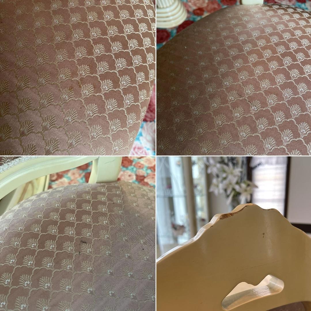 k509 イタリア製 まるでプリンセスの食卓 ダイニングセット 6人掛け ピンク