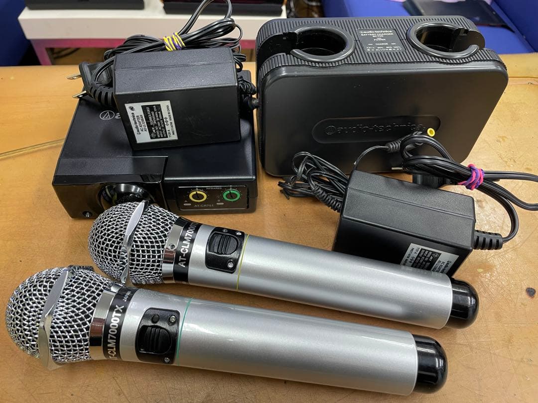 オーディオテクニカ製赤外線ワイヤレスマイクセット　CR701+CLM7000極上