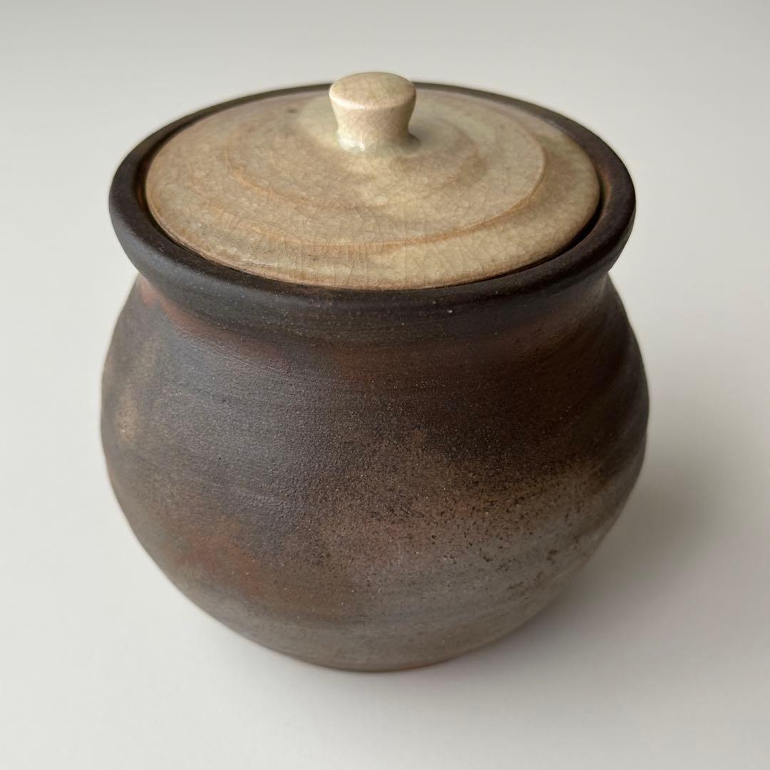 嶋村白山 備前 壺 小壺 蓋なし品