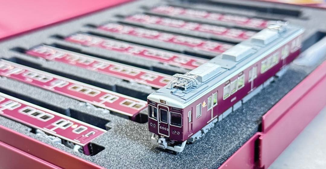 能勢電鉄6000系8両編成セット(動力付き)※6002編成各車番・ロゴ印刷済