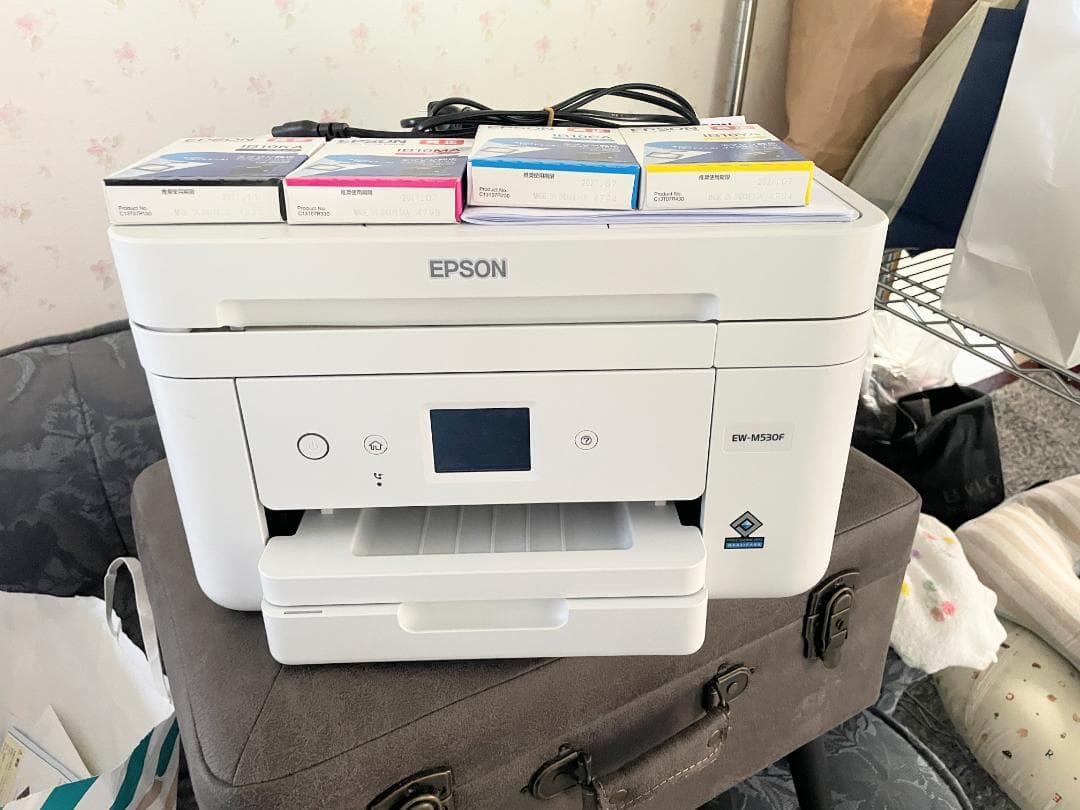 EPSON インクジェットプリンターEW-M530F 中古美品 純正インク付き