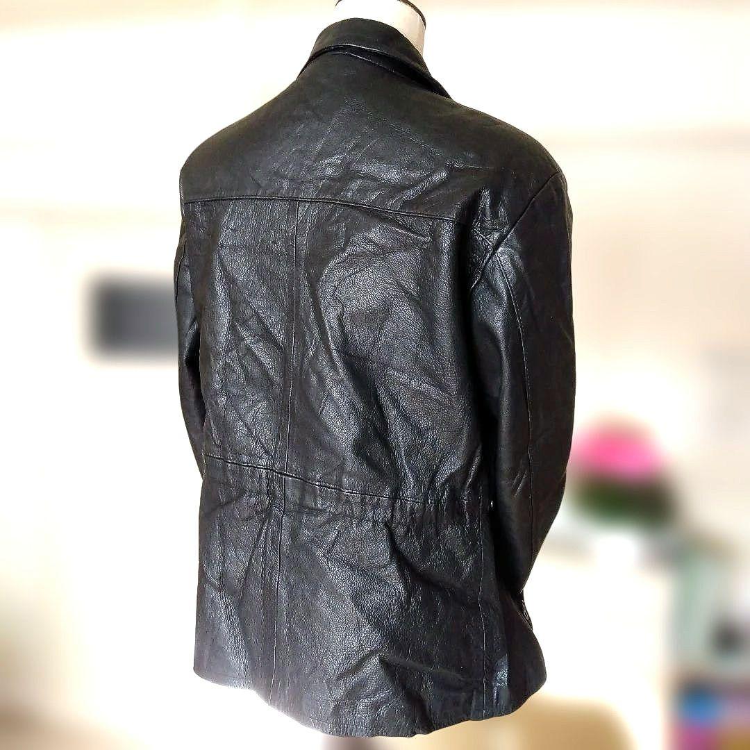 Vintage Euro シングルライダース レザージャケット カーコート