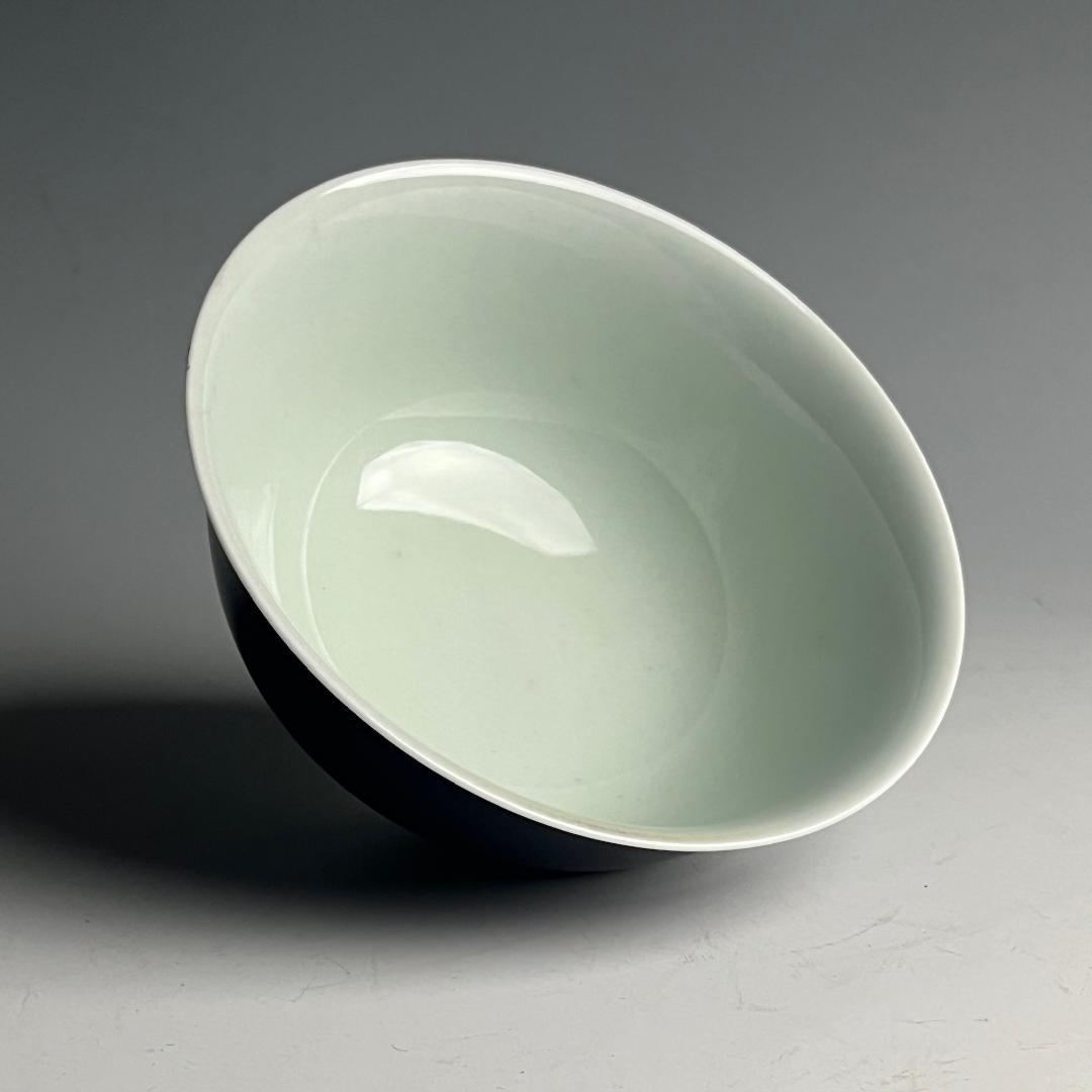 唐物 天藍釉碗 瑠璃釉 大清康煕年製 款 古玩 中国美術 天青 SN658