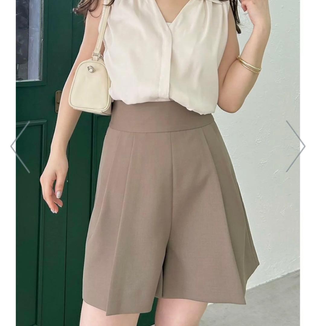 フレイアイディー FRAY ID ツータックキュロットパンツ／ウォッシャブル