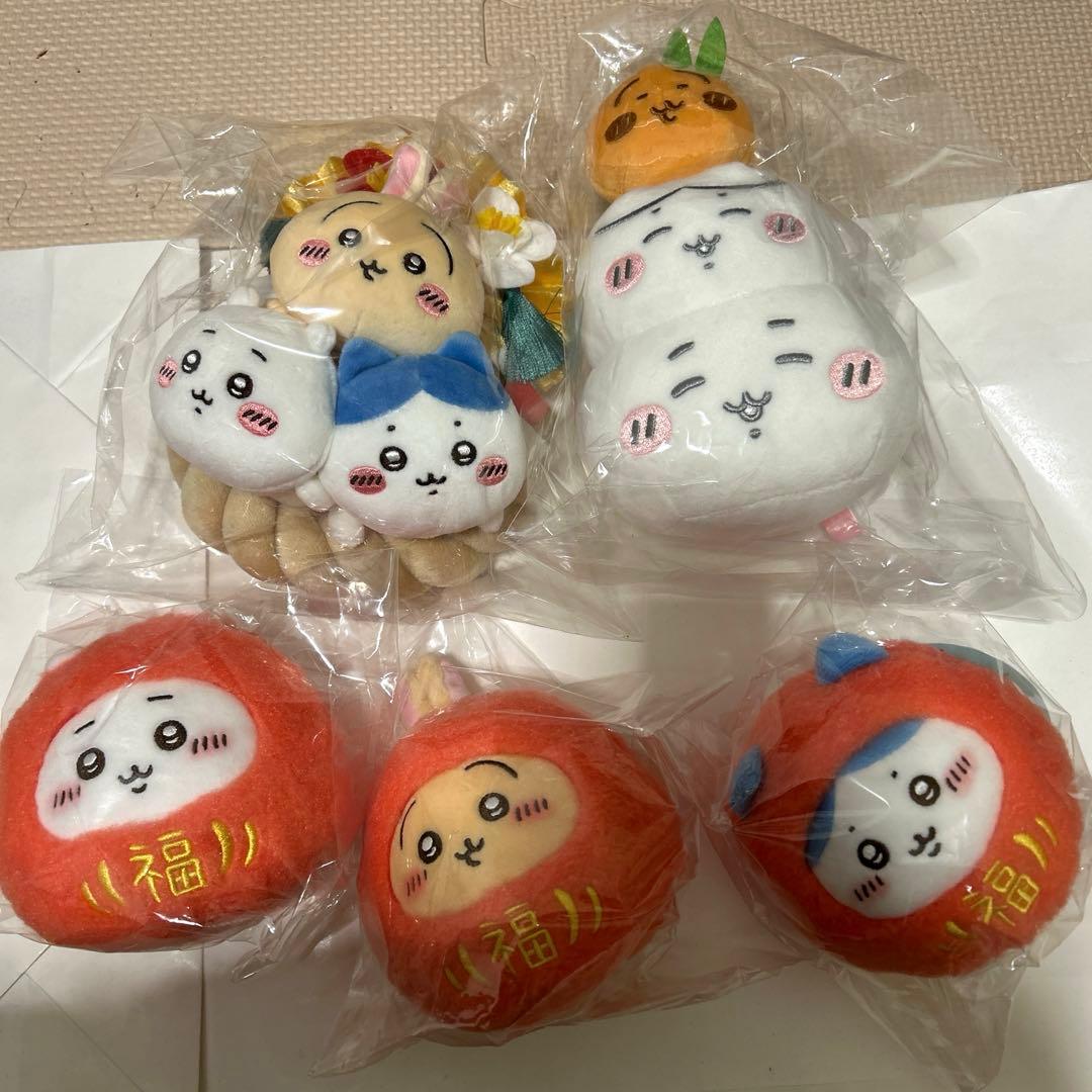 pooh96ちいかわ しめ縄 だるま ぬいぐるみ 5点セット まとめ売り