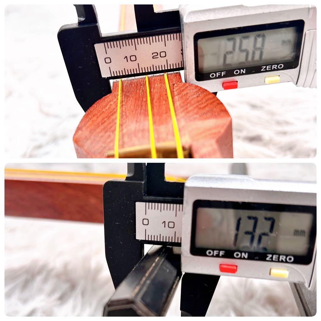 長唄三味線　細棹　花梨　正寸　丸打胴　本皮　皮破れなし　天神欠けなし　②