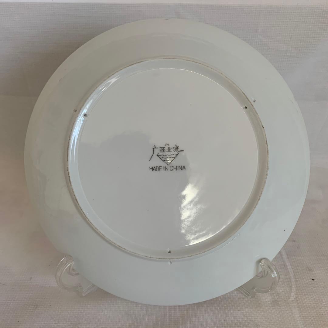 中国美術 粉彩皿 名工 広西北流 24cm唐物/景徳鎮その2