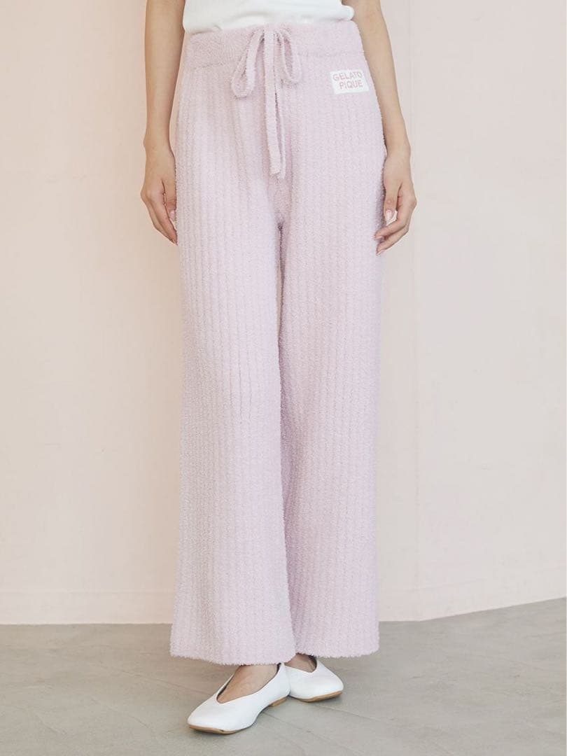 ラベンダー　セットアップ　ジェラピケ パジャマ ルームウェア