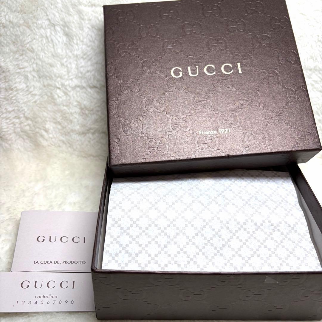美品　GUCCI グッチ ヴィンテージ シェリーリボン 折り財布 GG柄 箱付