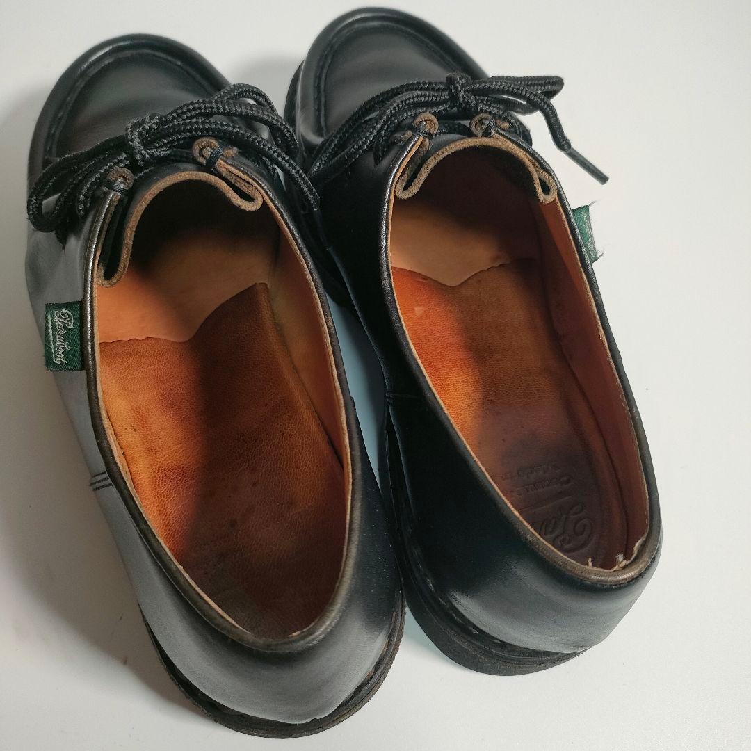 パラブーツ ミカエル 40 ブラック リスレザー チロリアンシューズ