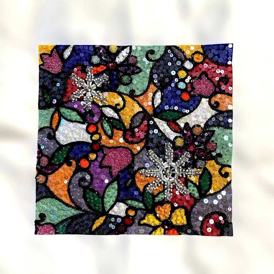 田川啓ニビーズ刺繍　冬