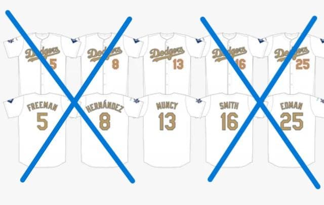 【非売品・限定品】LA Dodgers マックス・マンシー ゴールドジャージ