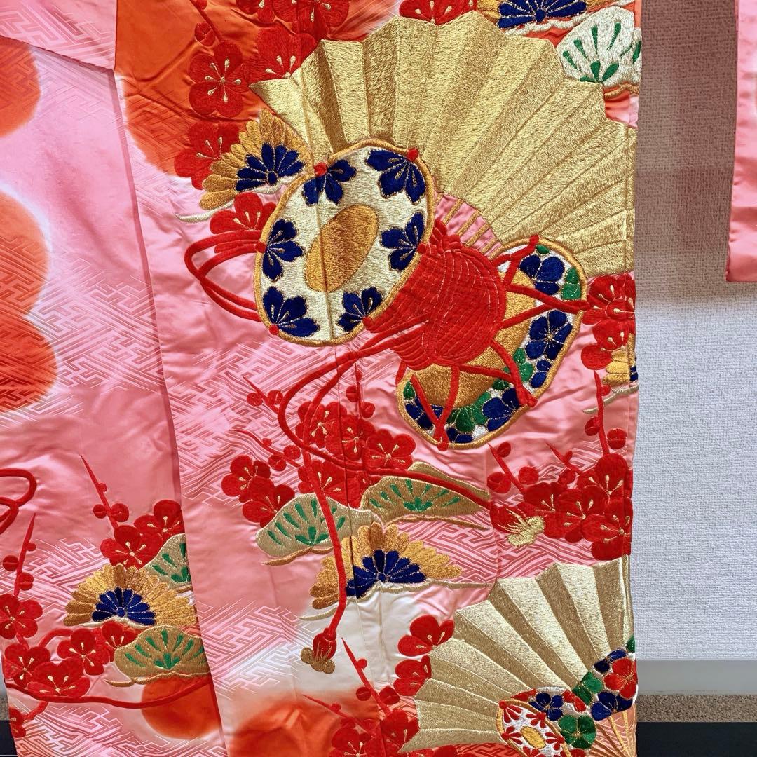 【売切値下げ】512zu45☆振袖 総刺繍 金糸☆成人式 お正月 初釜 リメイク