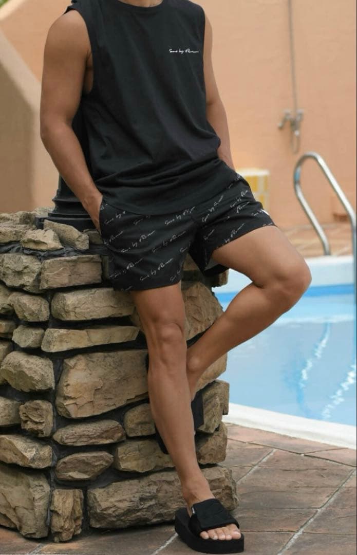 Suns by Re:room ブラック水着 収納袋付き