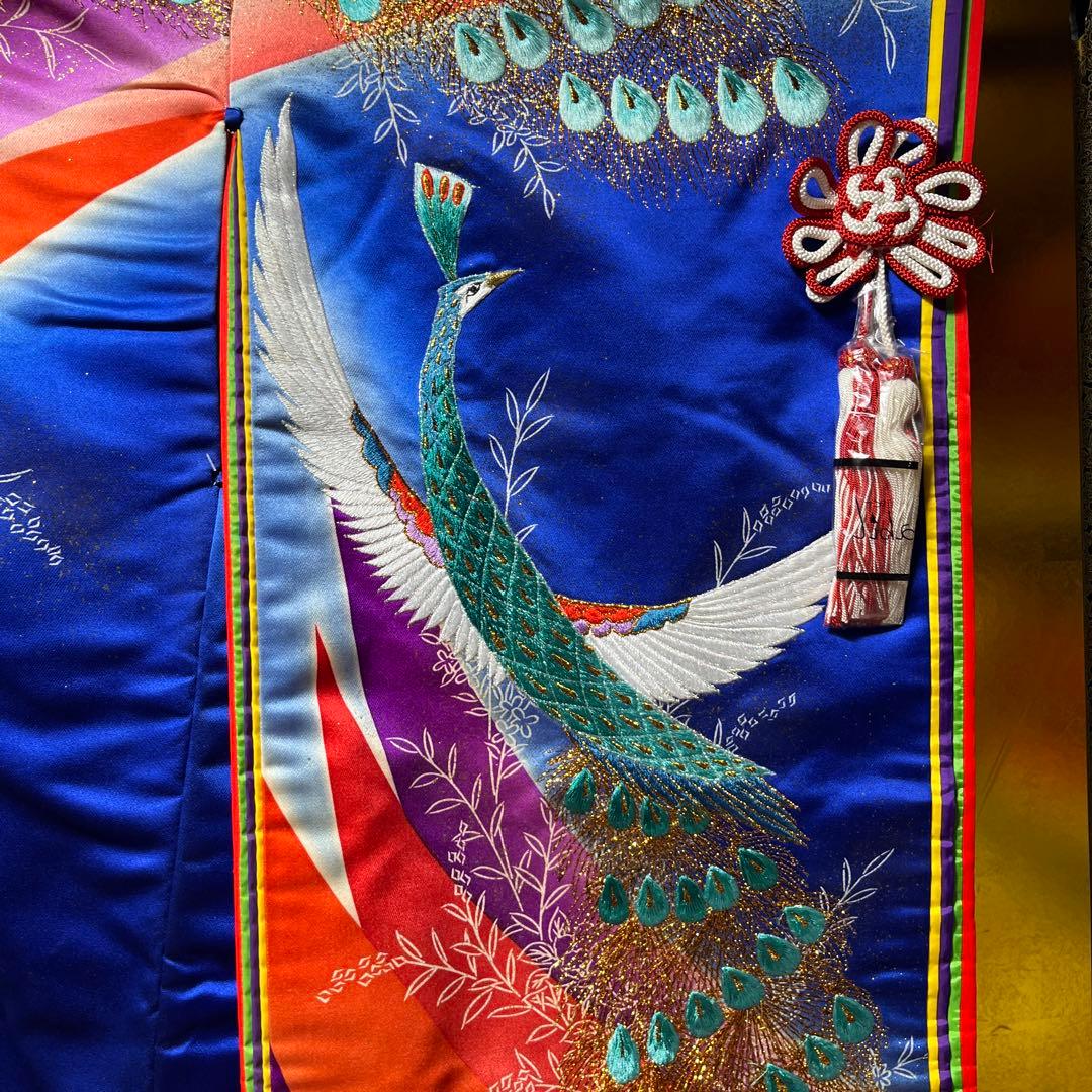 ☆☆年末セール　早い者勝ち☆☆ 打掛　色打掛　正絹　紺色　紺地四色ぼかし