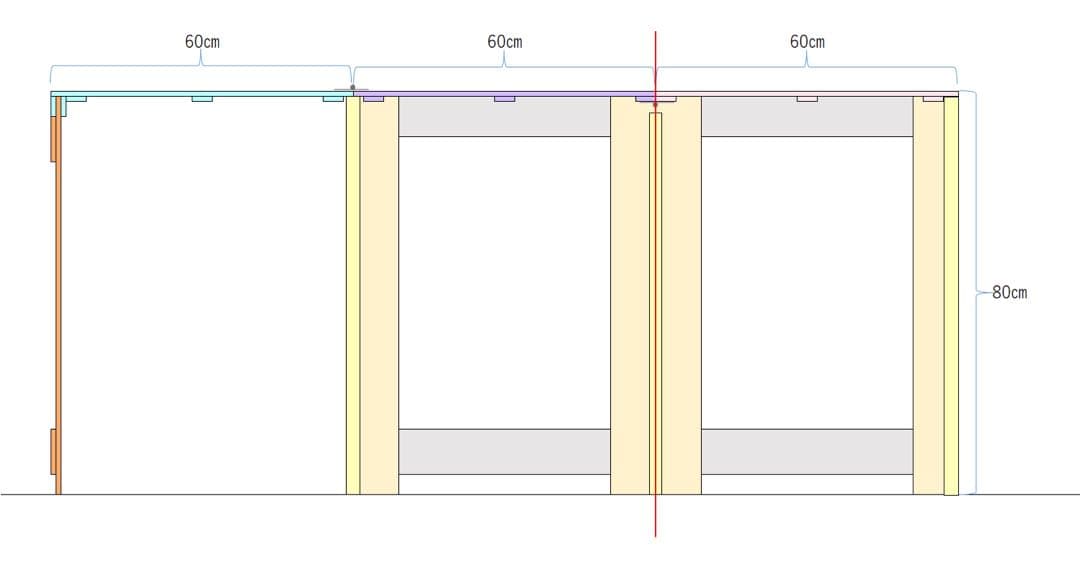 ぶーしゅか様/イベント什器/3つ折りテーブル/フリマ/マルシェ