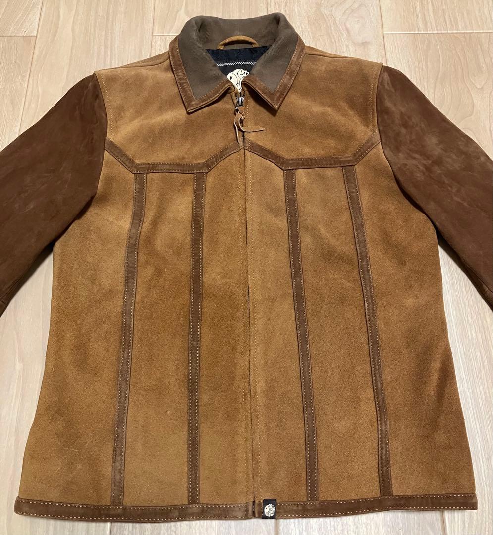 Pretty Green 本革スウェードライダースジャケット サイズ3