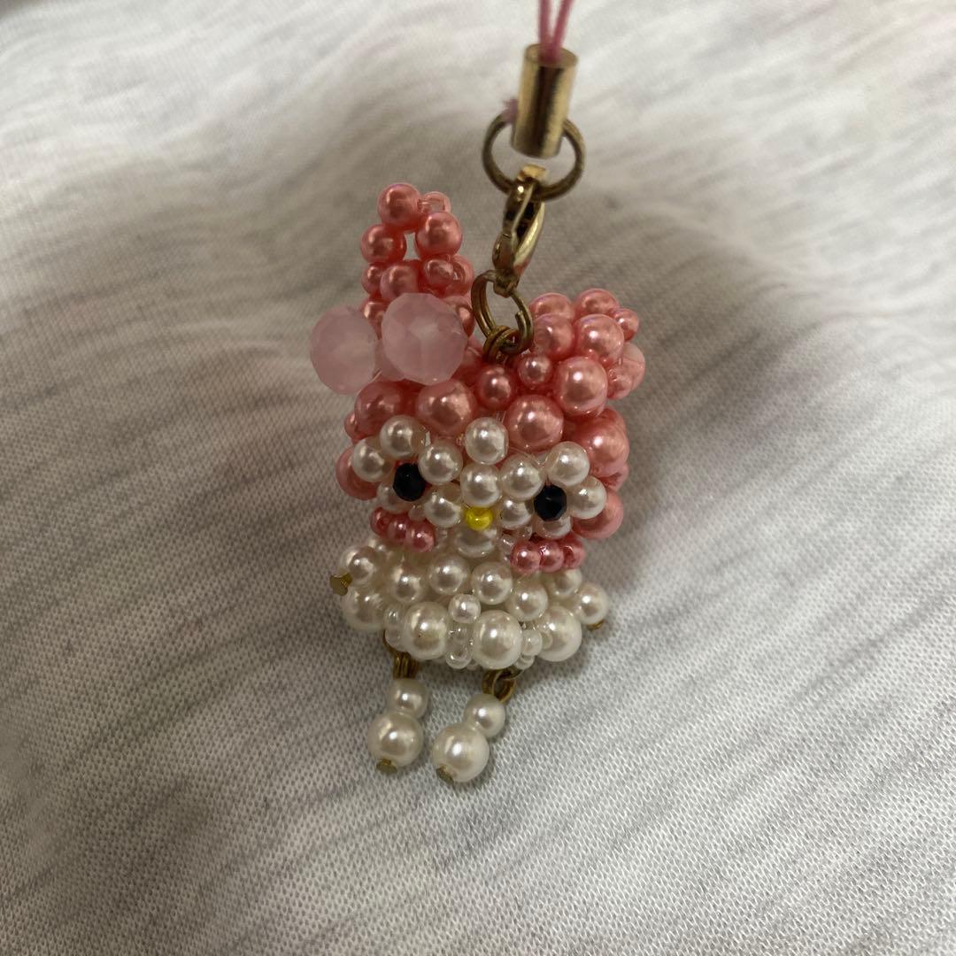 サンリオ マイメロディ ビーズ ストラップ キーホルダー