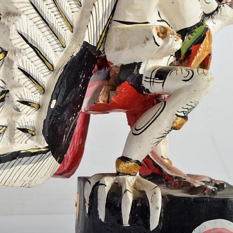 バリ島　インドネシア　彩色木彫　ガルーダ像　置物　N　R9435B