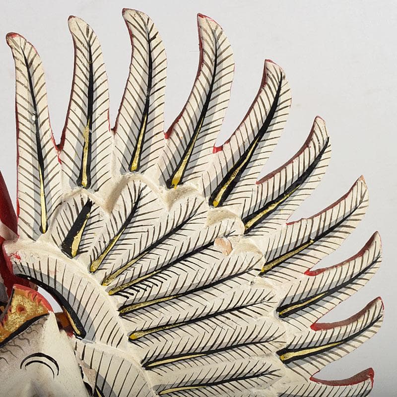 バリ島　インドネシア　彩色木彫　ガルーダ像　置物　N　R9435B