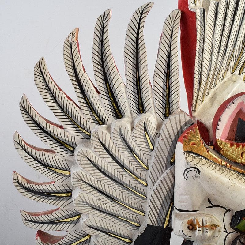 バリ島　インドネシア　彩色木彫　ガルーダ像　置物　N　R9435B