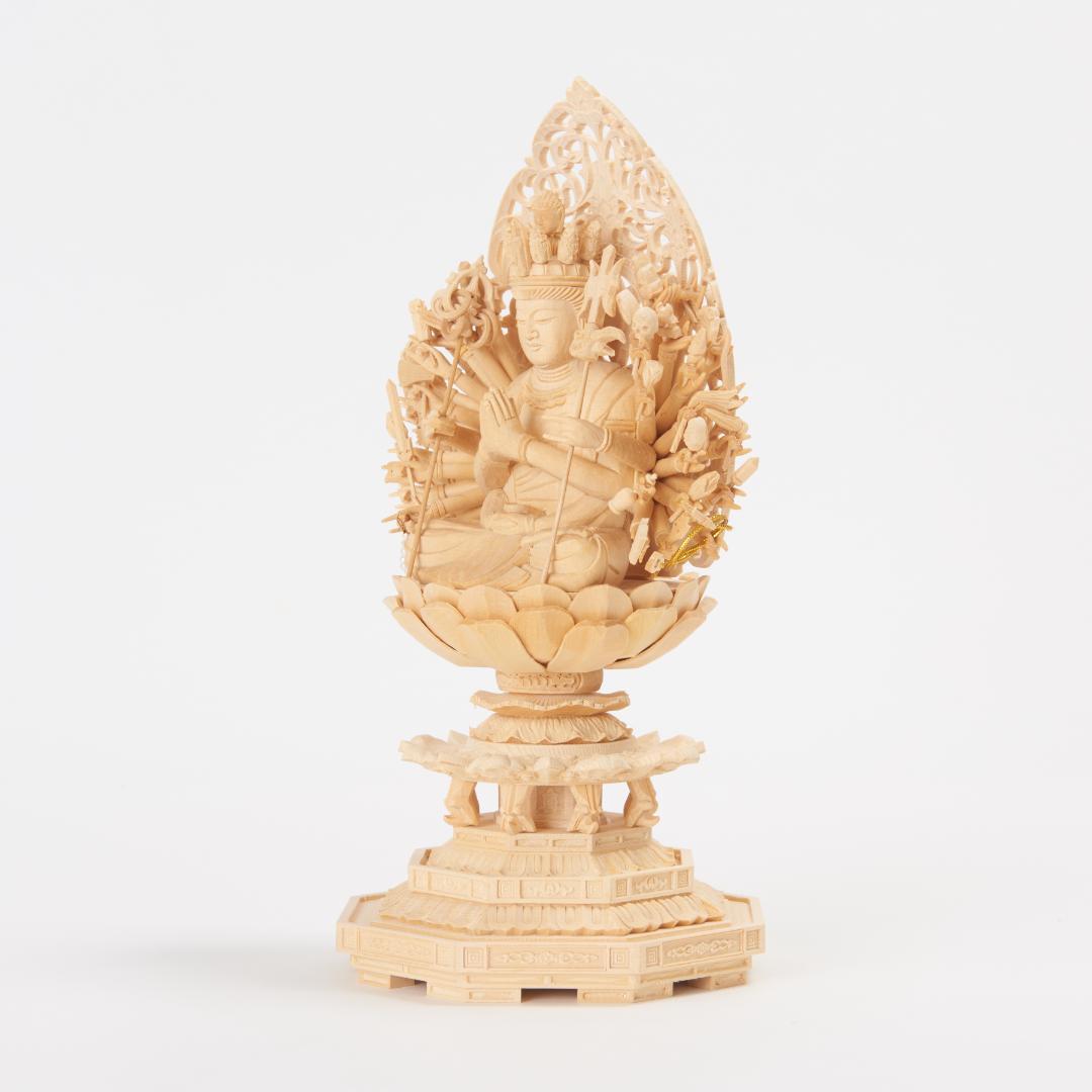 桧　２.５寸　千手観音 仏像 #047