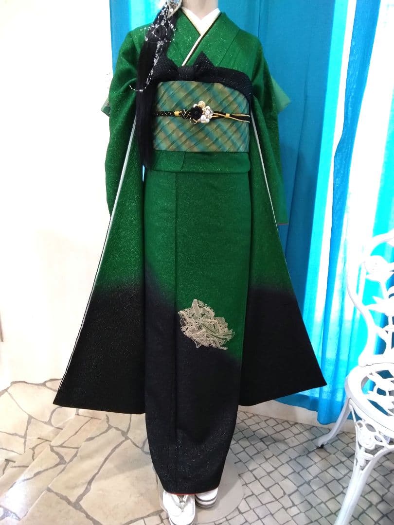 振袖フルセット、正絹振袖成人式、重ね衿、帯揚げ帯締め、全通袋帯、長襦袢