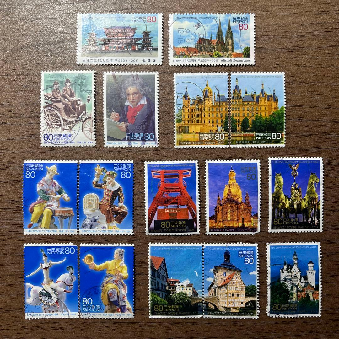 日本の古切手　美しいドイツ　16枚