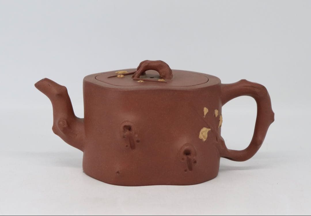 中国　宜興紫砂急須　梅段　順仙銘(陳順仙) 中国茶器　送料込み250708