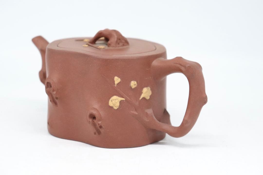 中国　宜興紫砂急須　梅段　順仙銘(陳順仙) 中国茶器　送料込み250708