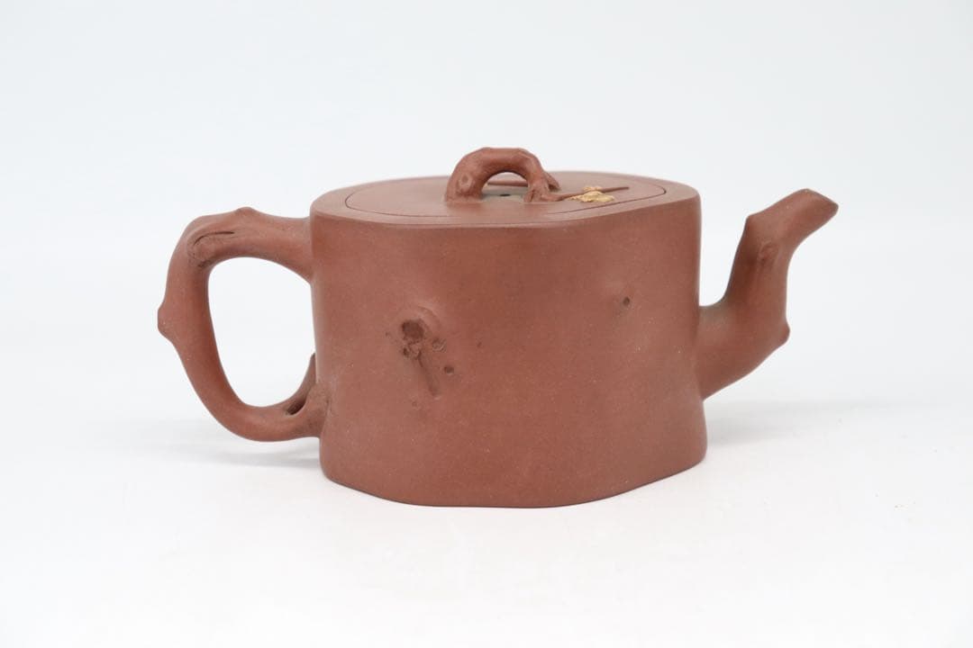 中国　宜興紫砂急須　梅段　順仙銘(陳順仙) 中国茶器　送料込み250708