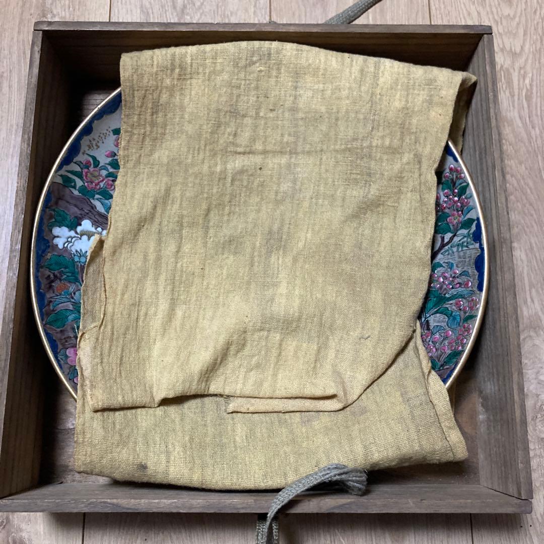 骨董品　大皿　花鳥絵