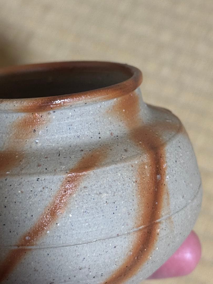 こゆきちゃん様　備前焼　人間国宝　山本陶秀　緋襷大海茶入