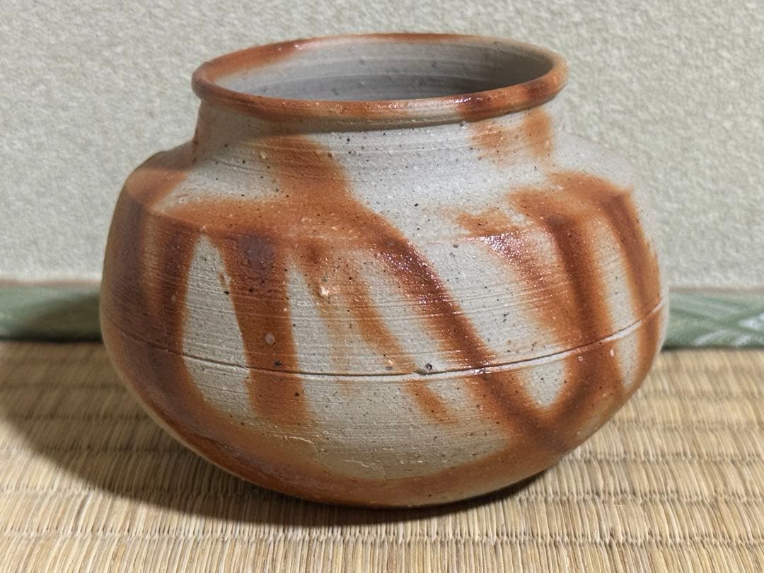 こゆきちゃん様　備前焼　人間国宝　山本陶秀　緋襷大海茶入