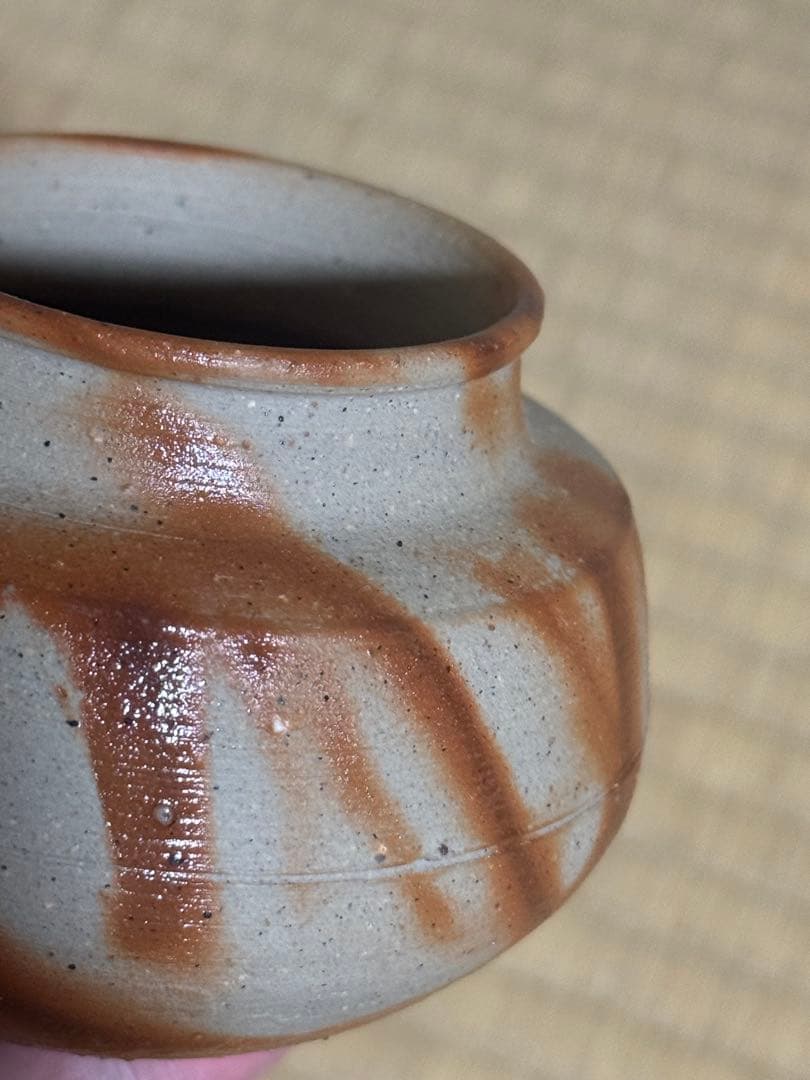 こゆきちゃん様　備前焼　人間国宝　山本陶秀　緋襷大海茶入