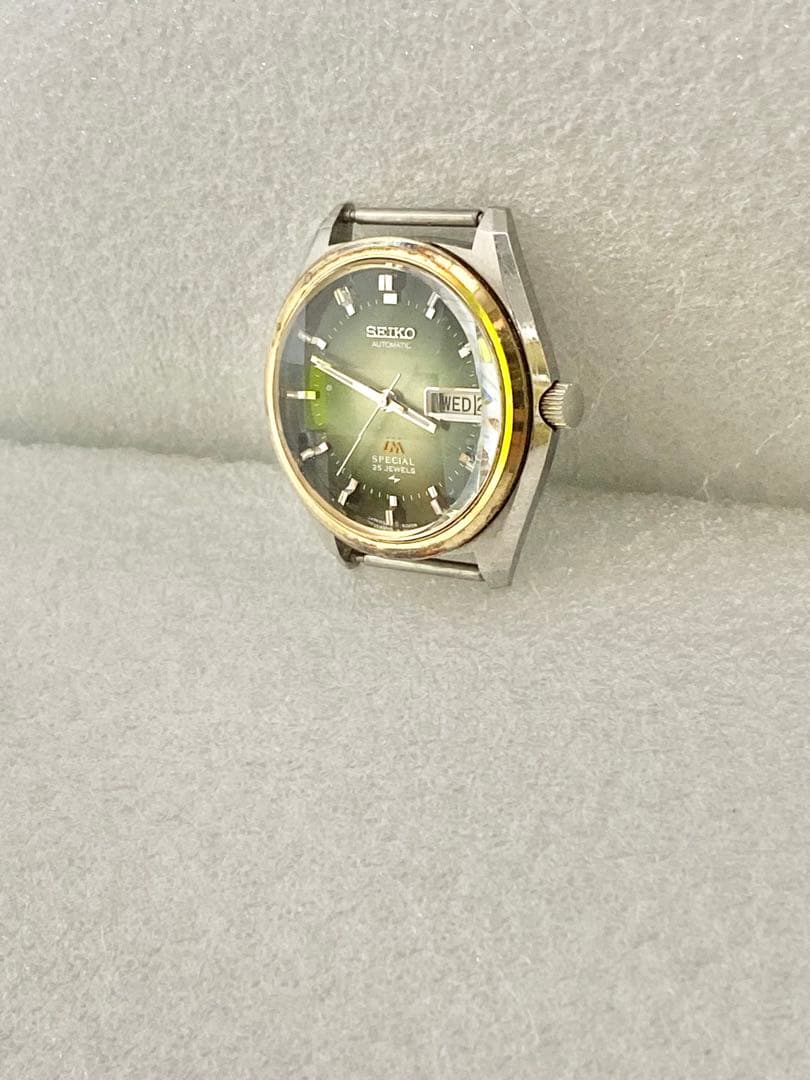 の*い様 SEIKO LM 自動巻き時計 グリーン文字盤　稼働品　断捨離 フェイ