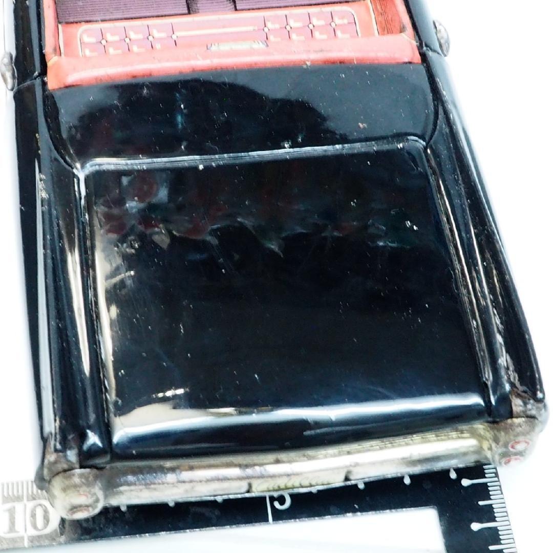 萬代屋 60sキャデラック コンバーチブル大 黒リペイントtinブリキcar箱無