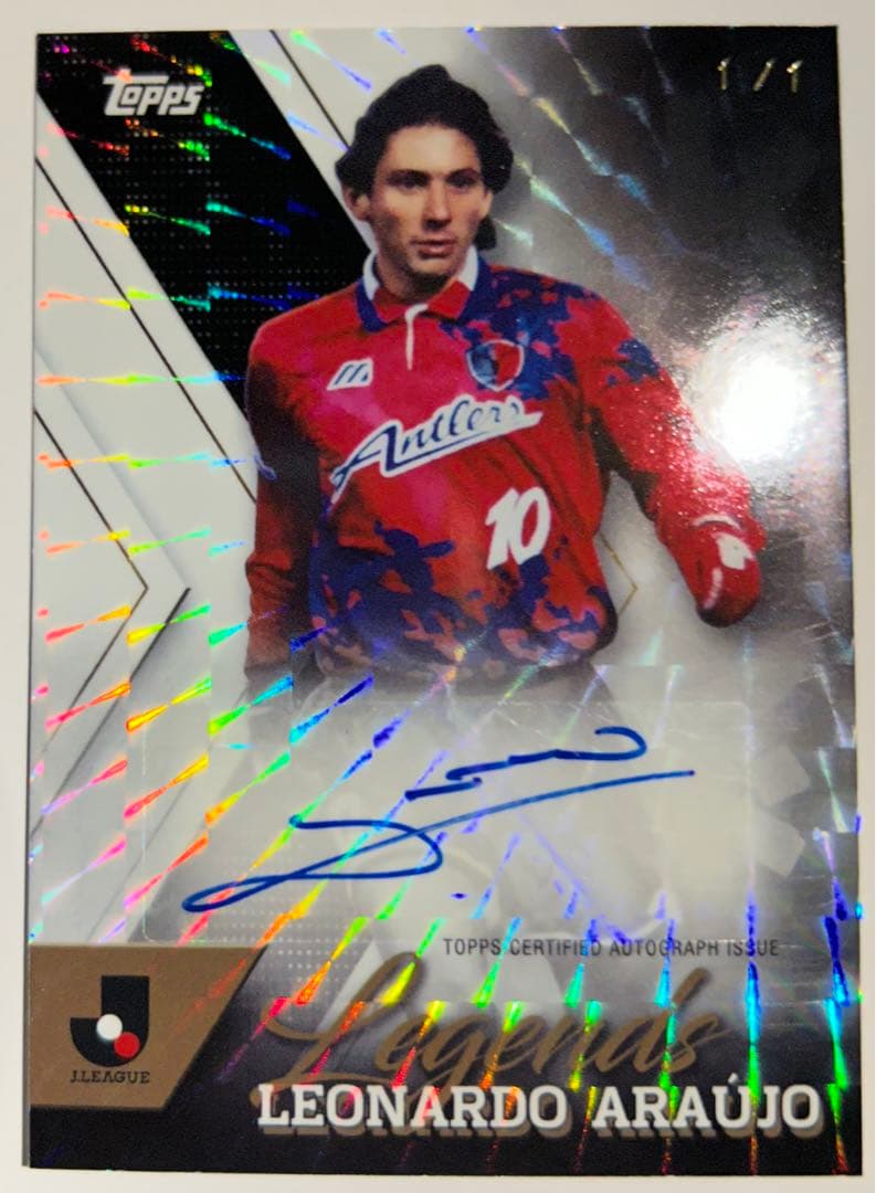 レオナルドアラウージョ直筆サイン　世界で一枚限定　topps 鹿島アントラーズ