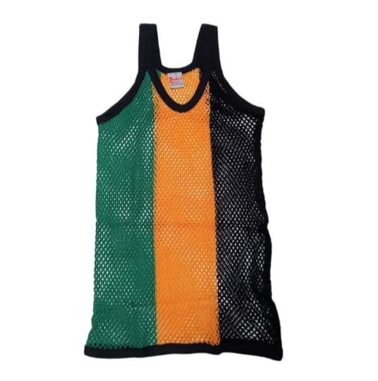 新品　レゲエ網シャツ　ジャマイカXLサイズ　イギリス　アミシャツ