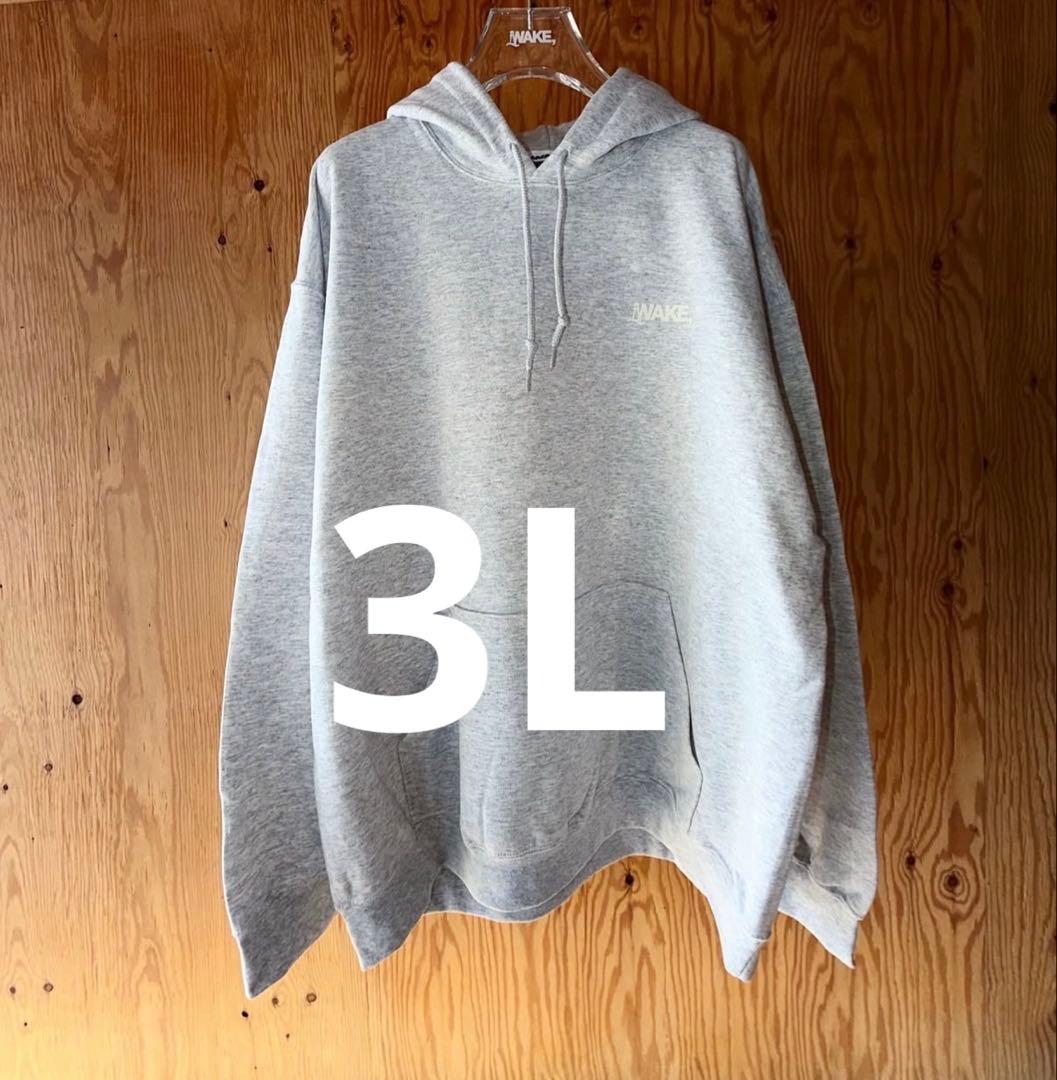 wake sapporo フーディー グレー　3L hoodie パーカー