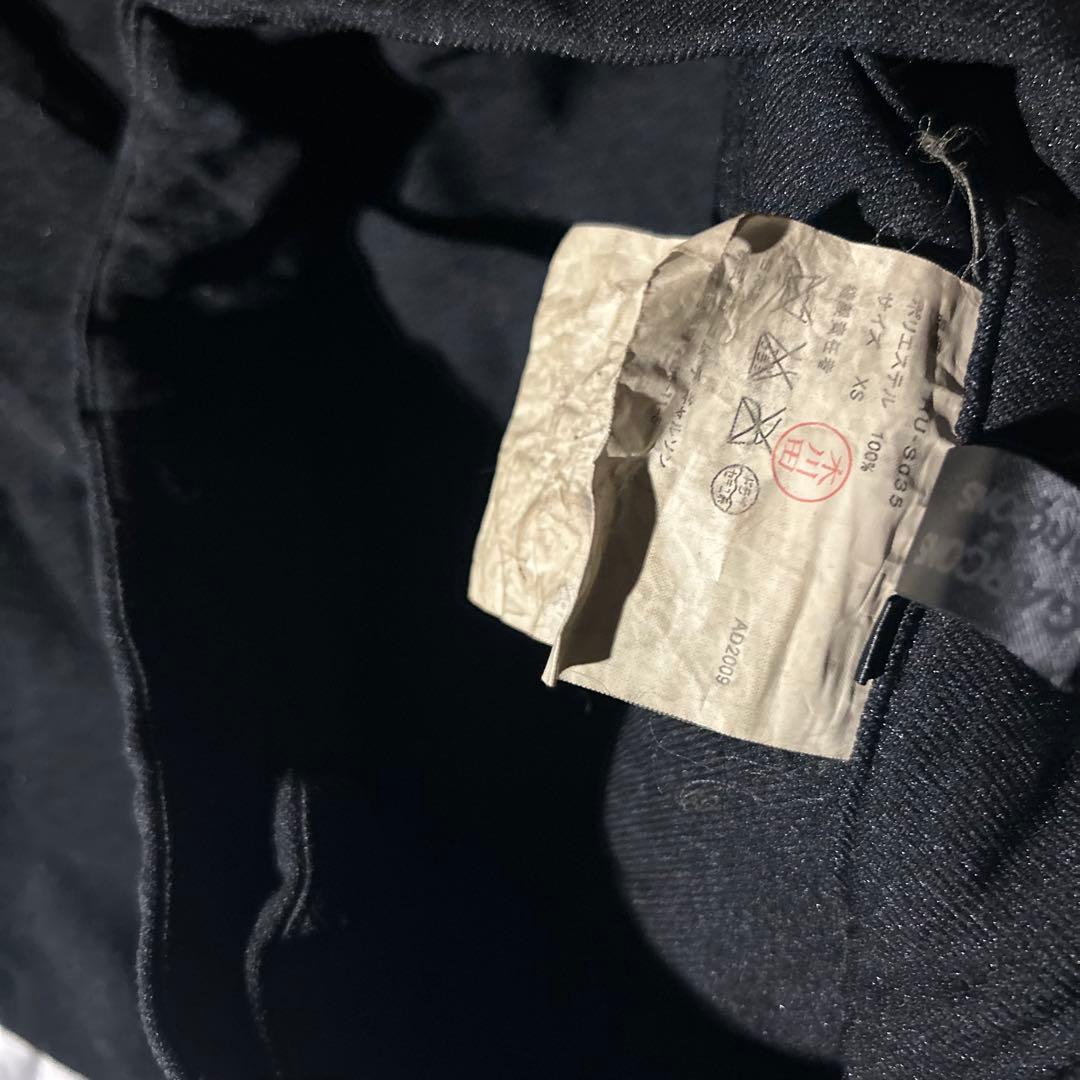 AD2009 archive ポリ縮プリーツフレアスカート 黒 縮絨