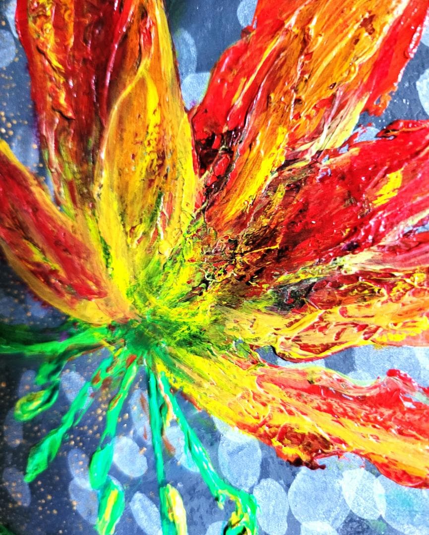 グロリオサ・リリー / モダン画 キャンバス 91×117㎝ F50 原画限り