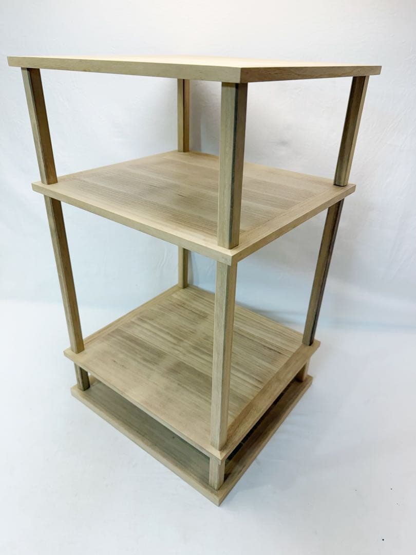 ほぼ未使用 茶道具 可映作 桐木地 米棚 江戸千家流儀好み 組み立式 元箱