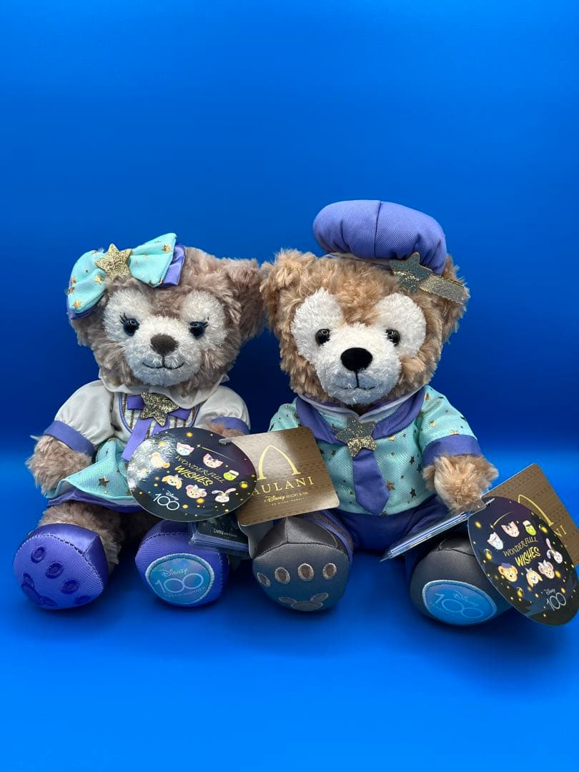 ダッフィー&シェリーメイぬいぐるみ　ディズニー　100周年　限定