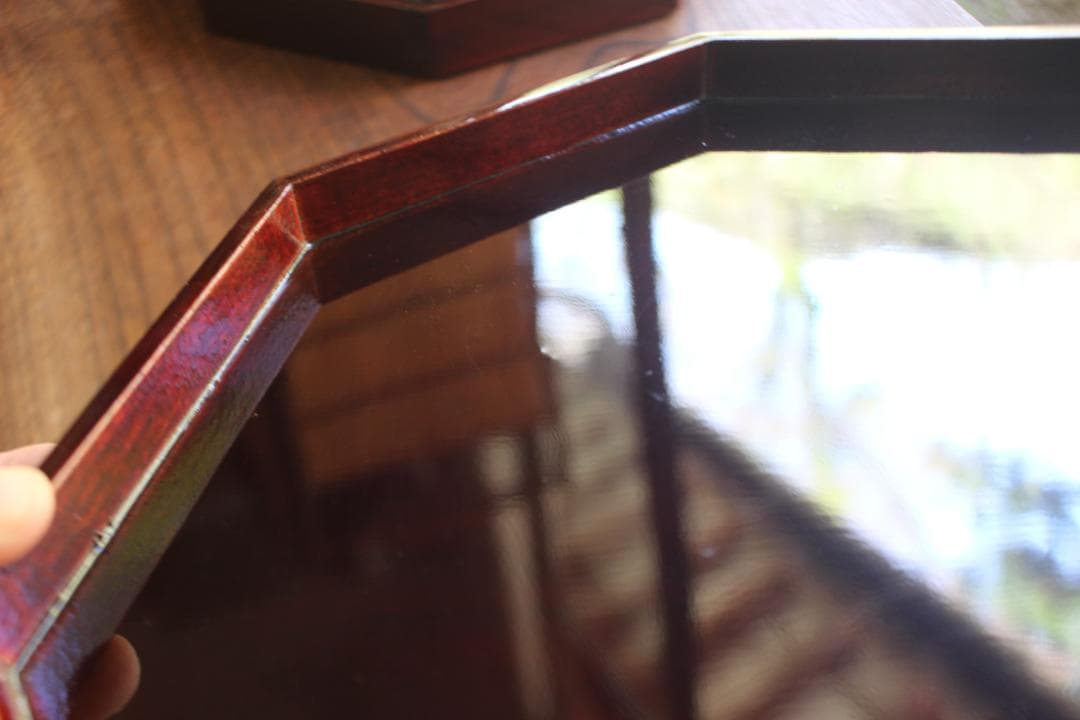 デッドストック！八角デザインに優美な螺鈿細工の映える蓋物（検民芸小物入れ弁当箱