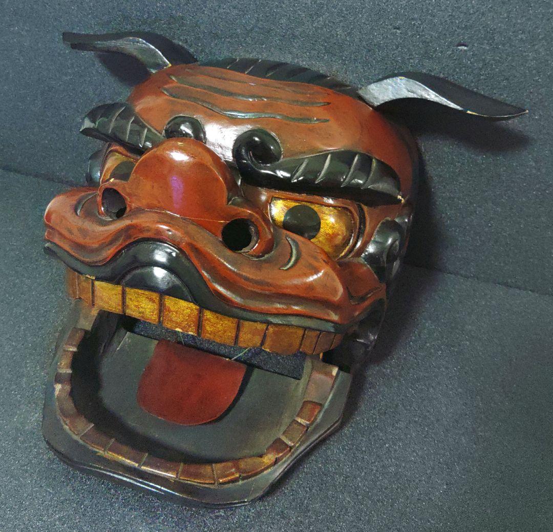 獅子頭　獅子舞　祭り　レトロ　骨董品