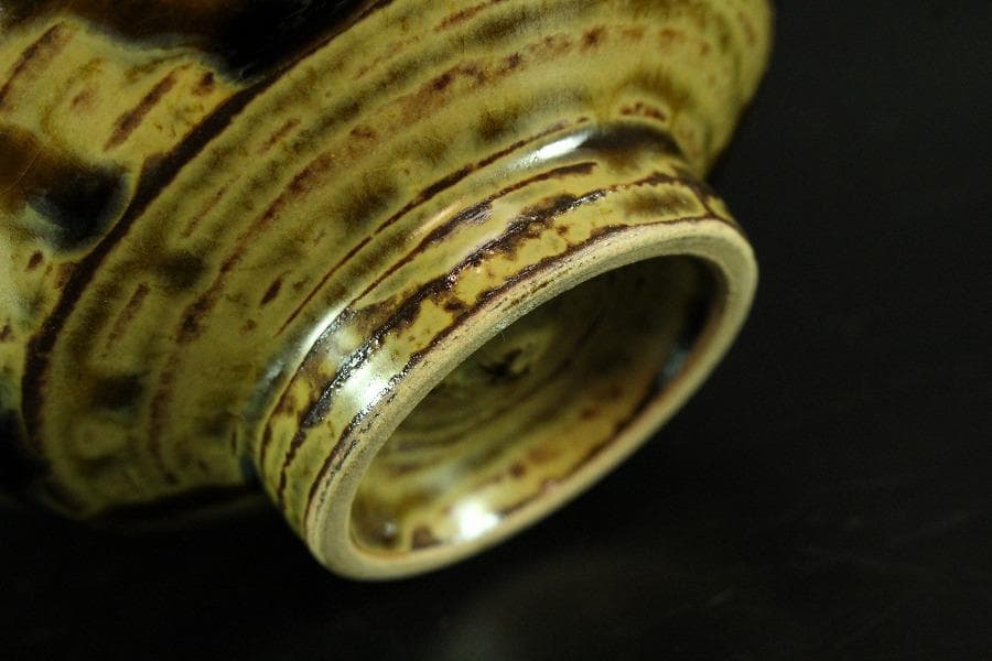 茶道具 高取茶碗 銘「好日」大徳寺 悦道 書付 新吾作(K-LC617)